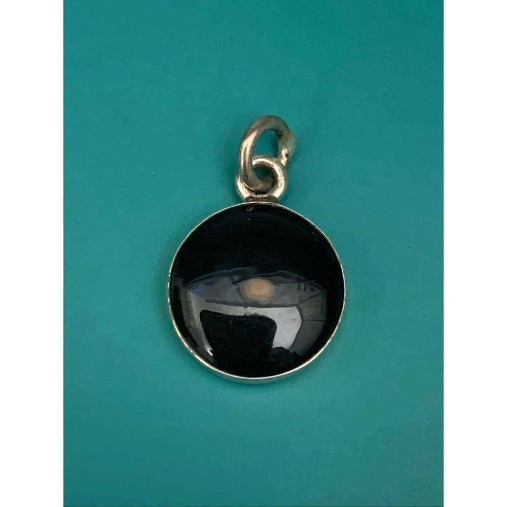 .925 Mustard Seed Sterling Silver Jewelry Charm #faith #keepsake #black onyx
